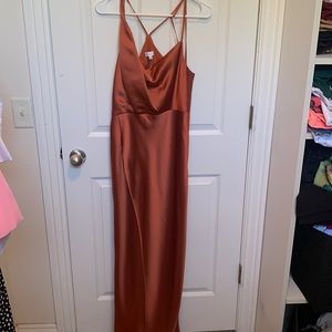Gianni Bini floor length dress in bronze